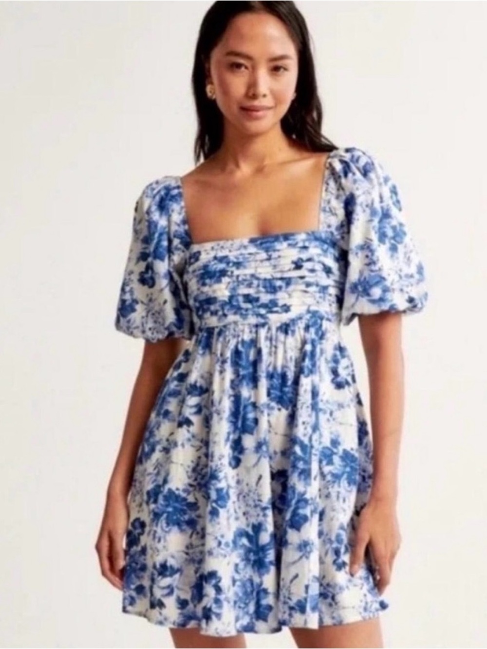 Abercrombie Emerson Mini Dress - Blue Floral